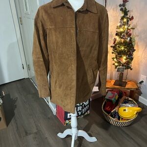 Classic Brown Suede Leather Jacket